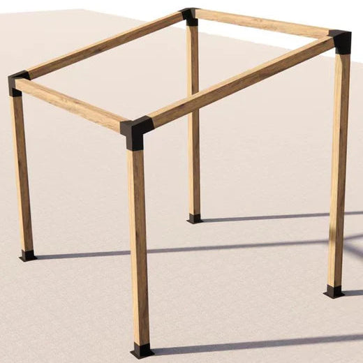 15° Slope Pergola Kit for 6x6 Wood Posts