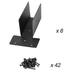 Pergola Bracket for 2x4 Wood Posts - Pack of 6