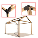 30° Single Pergola Kit for 4x4 Wood Posts