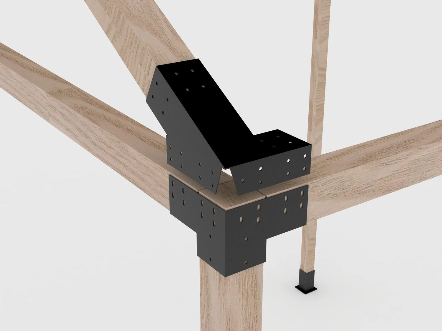 30° Single Pergola Kit for 4x4 Wood Posts