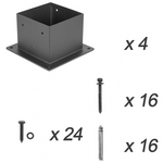 Pergola Post Base and Wall Mount Bracket for 6x6 Wood Posts