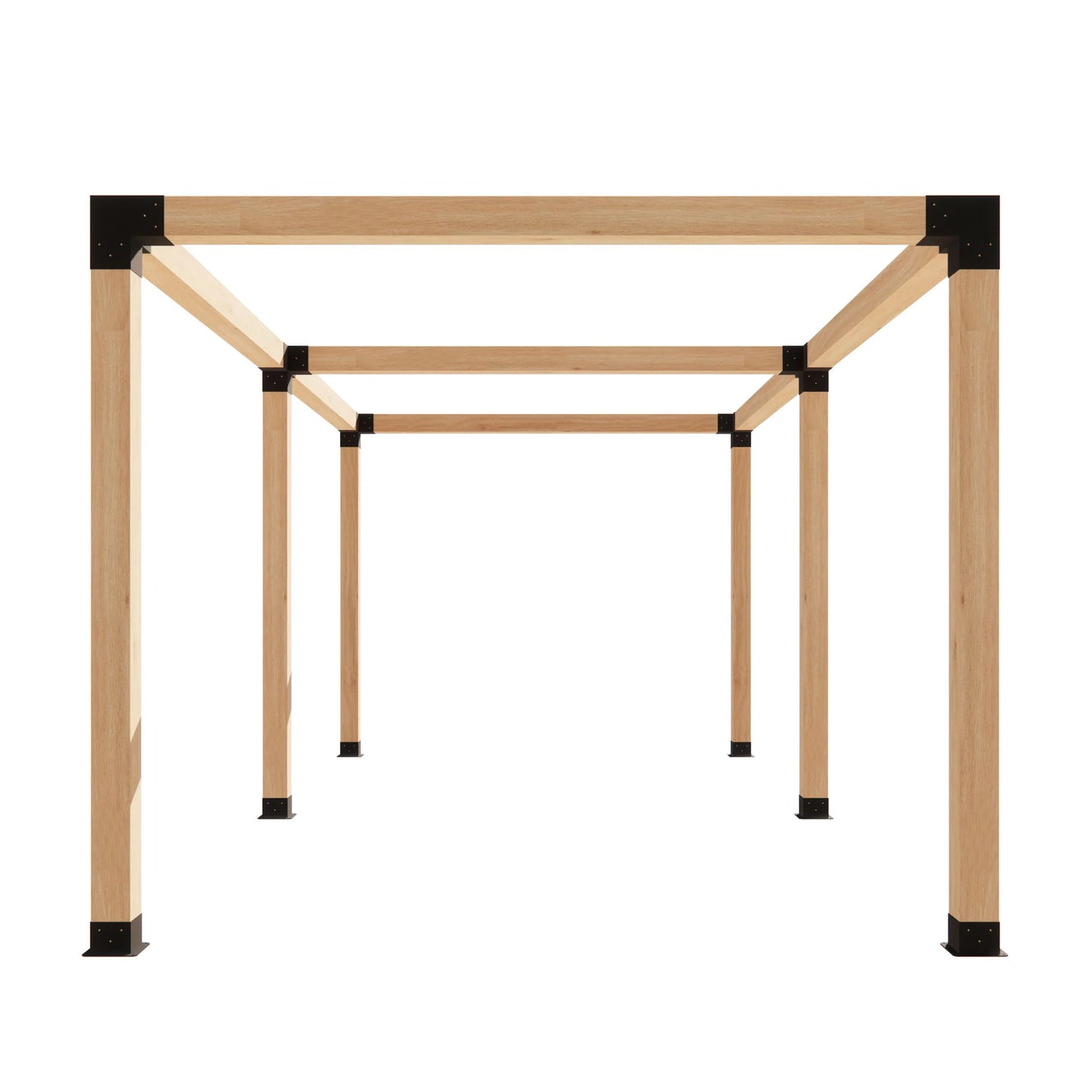 Double Pergola Kit for 6x6 Wood Posts