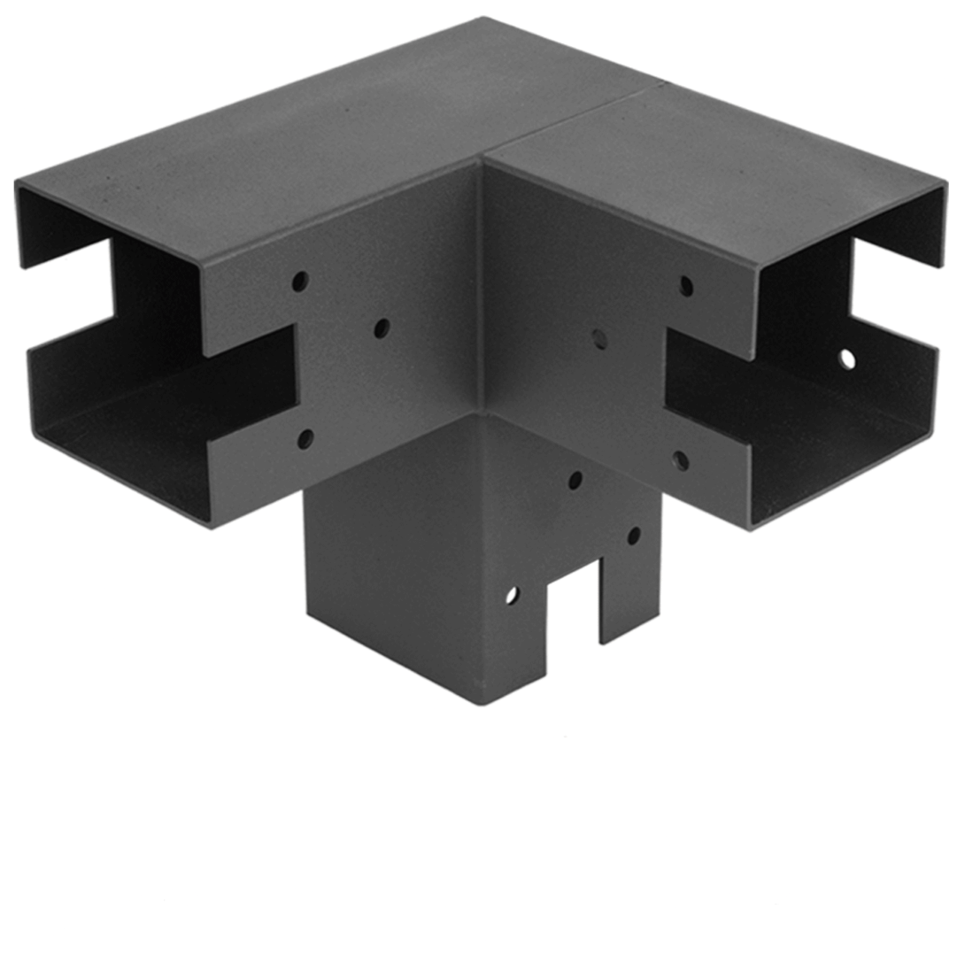 3-Arm Pergola Corner Bracket for 4x4 Wood Posts