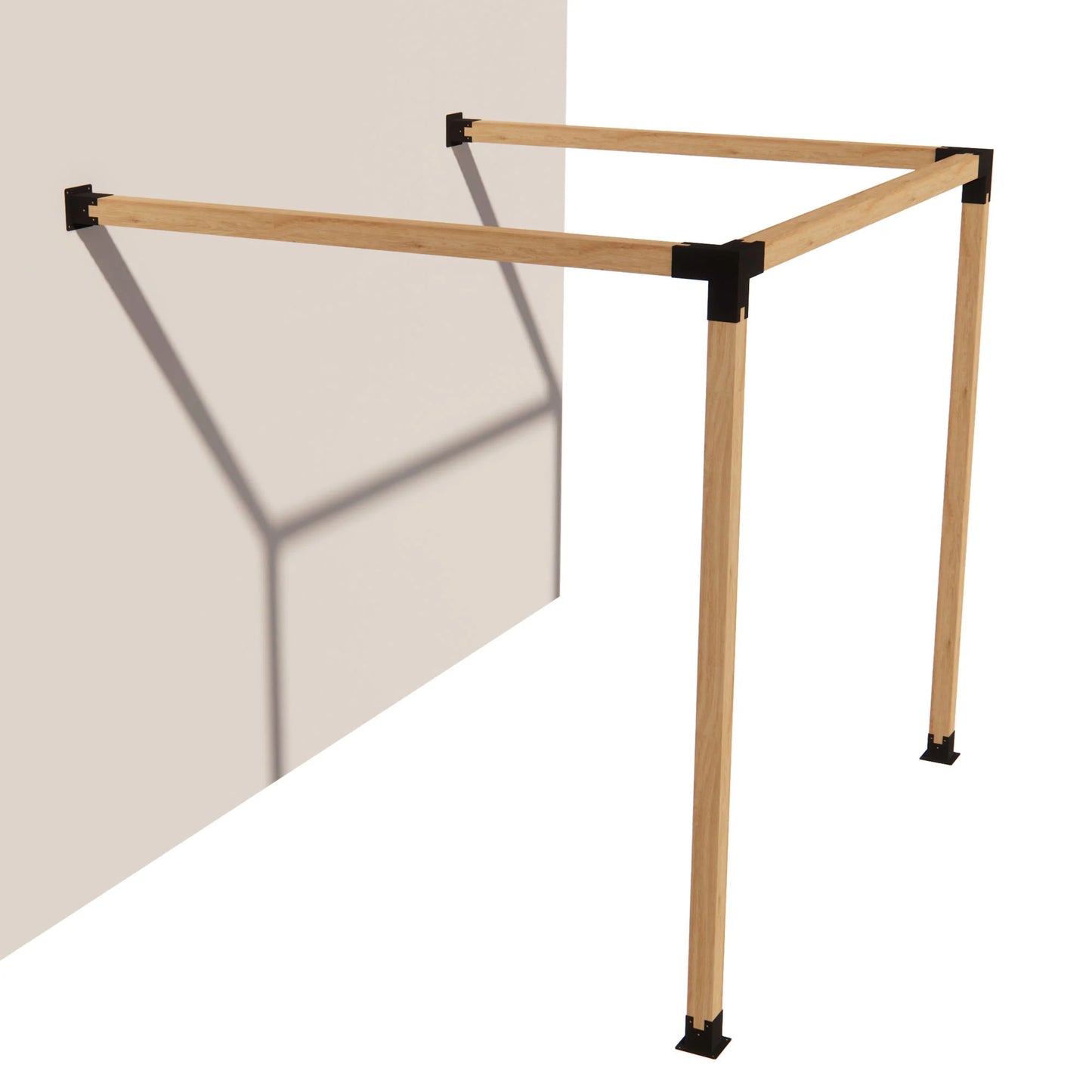 Single Wall Mount Pergola Kit for 4x4 Wood Posts